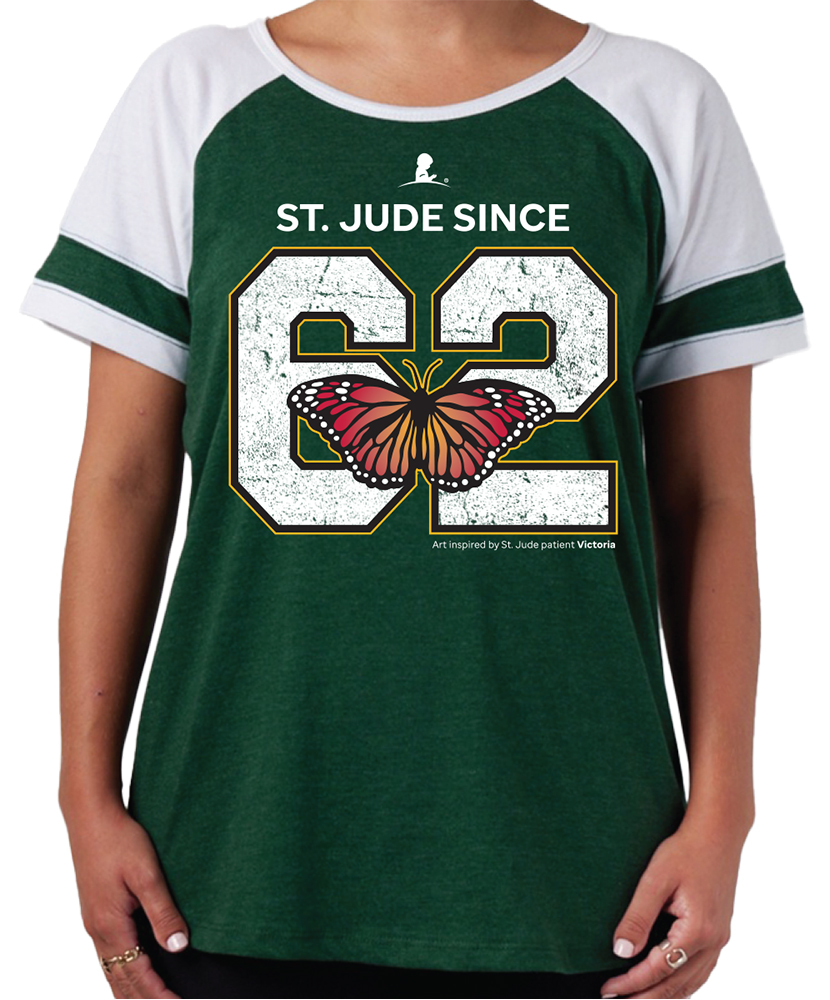 Primary image St. Jude Ladies Butterfly Jersey T-Shirt